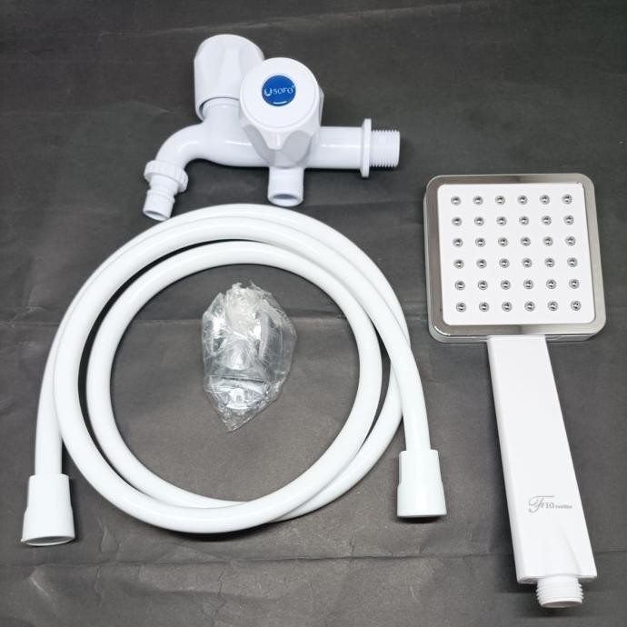 Tersedia SHOWER MANDI PVC SET KRAN CABANG/HAND SHOWER MANDI SET KRAN DOUBLE