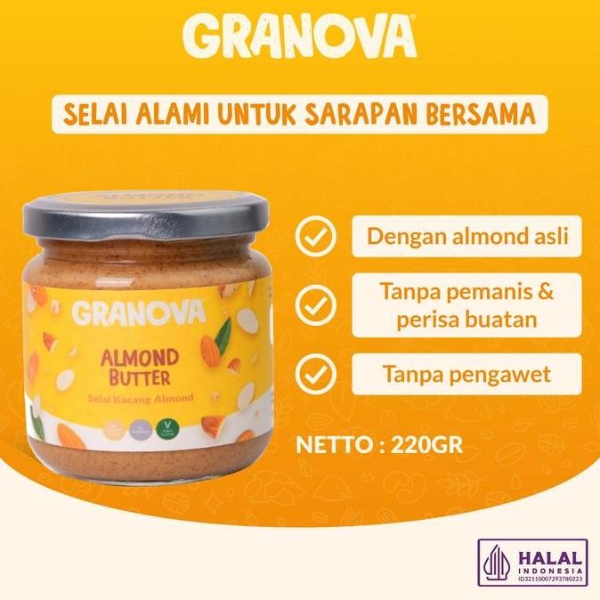 

Produk Baru!! Granova - Selai Kacang Almond 220gr/Almond Butter (Unsweetened, Vegan)