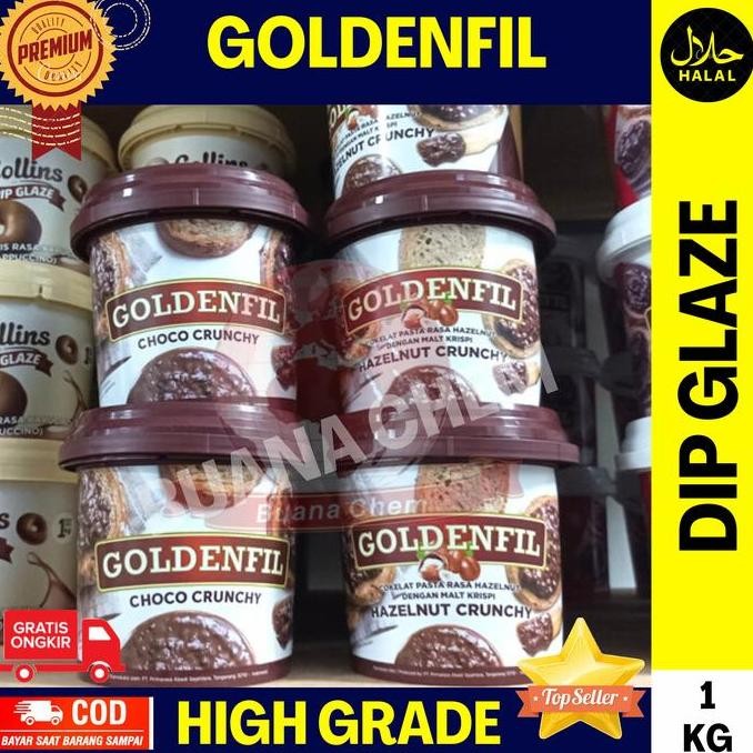 

Produk Baru!! Goldenfil Dark Choco Crunchy 1kg / Selai Coklat Matcha Hazelnut dll