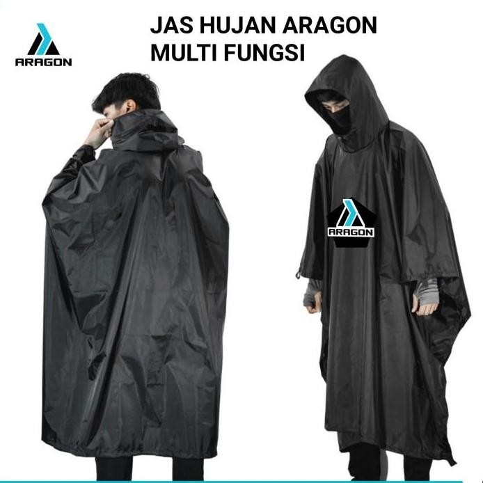 jas hujan ponco kelelawar tanpa lengan dewasa  bahan Poliester tebal murah