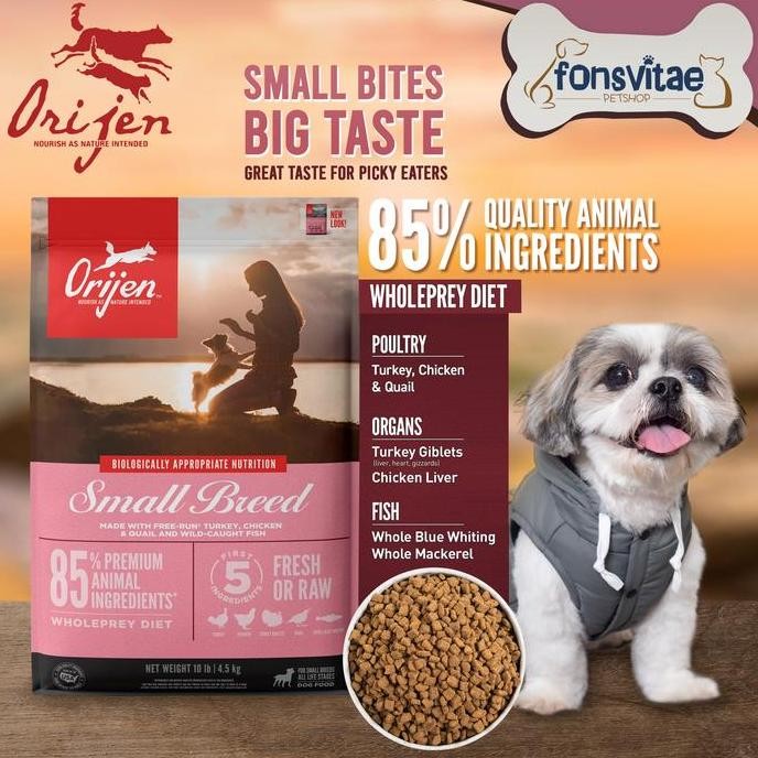 TERLARIS - Orijen Small Breed Repack 500gr - Makanan Anjing