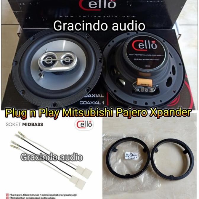 ready Speaker pintu Coaxial Cello 3way PNP OEM Mitsubishi XPander Pajero