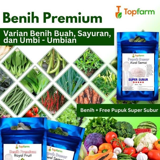 Benih Topfarm - Benih Sayuran Premium / Benih Sayuran Dan Buah / Benih Tanaman / Bibit Tanaman Sayur