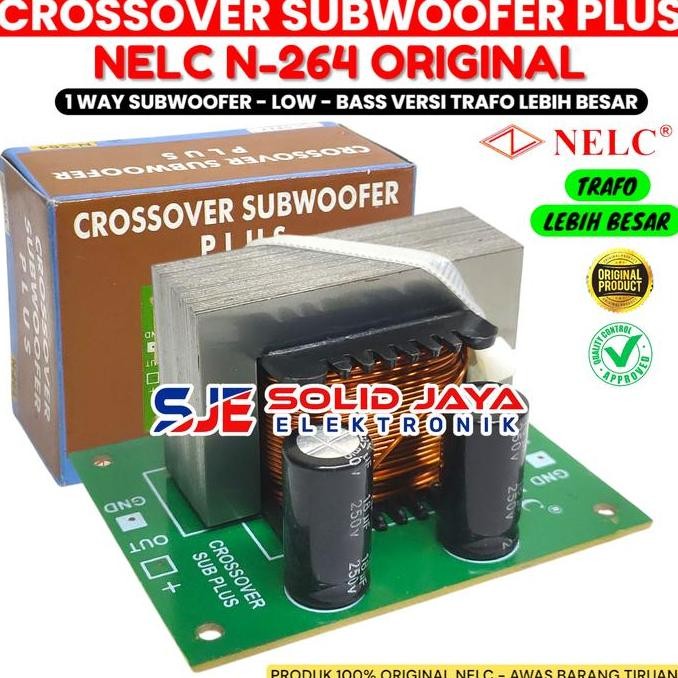 CROSSOVER SUBWOOFER PLUS 1 WAY N264 NELC CROSOVER SUB SUBWOFER LOW BASS SUB WOOFER CROSSOVER PLUS N-