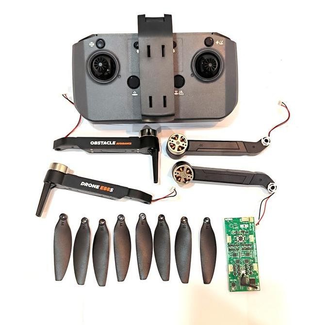 berbagai part drone E88s brushless motor arm A B receiver propeller