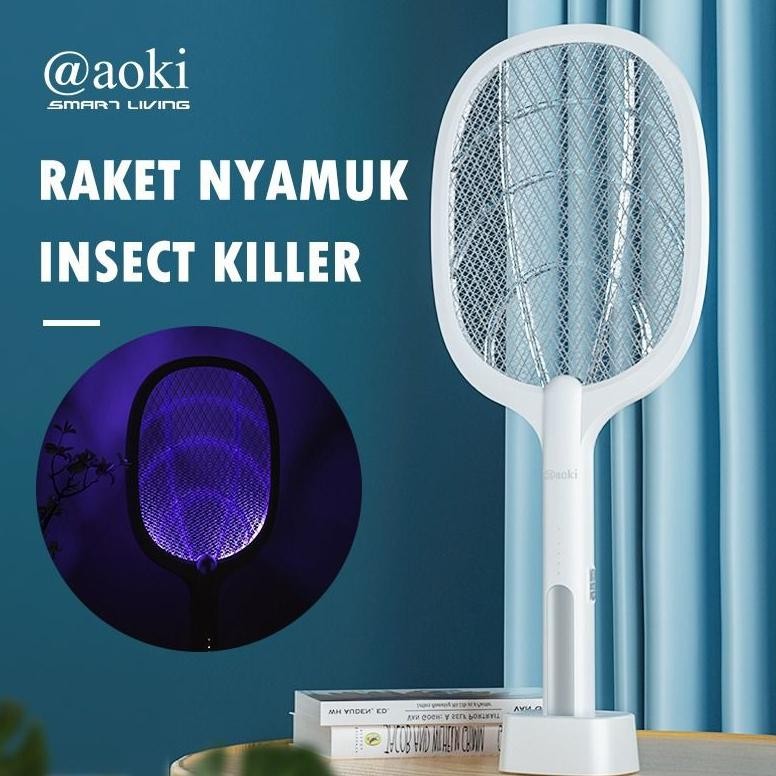 aoki AK-881S Raket Nyamuk + Insect Killer 2in1