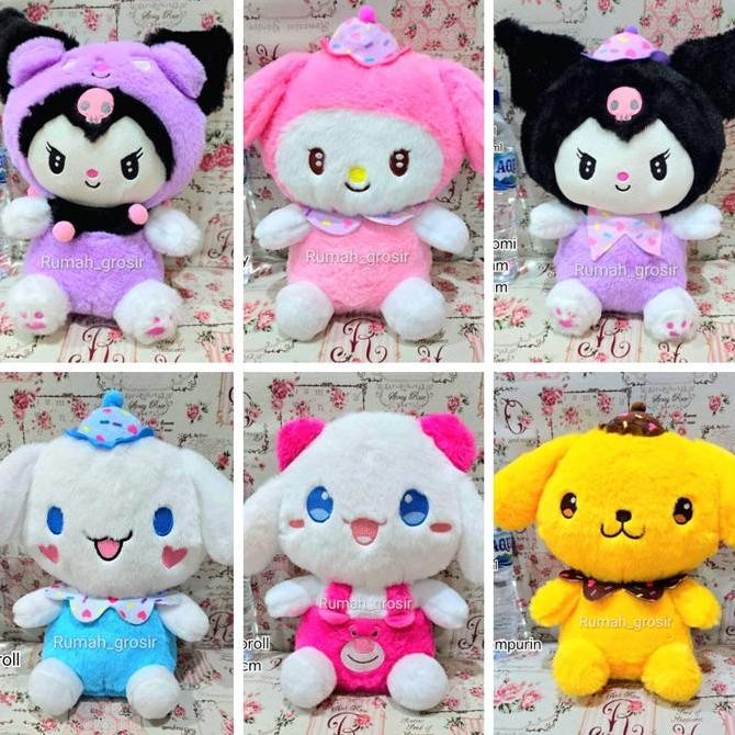 (Rumah Grosir) Boneka Kuromi My Melody Cinnamoroll Hello Pompompurin Kecil