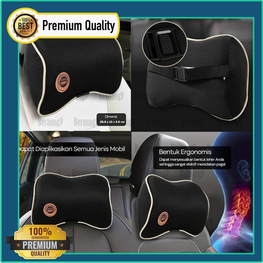 Bantal Punggung Bantal Leher Kursi Mobil Bantalan Leher Kepala Jok Mobil Memory Foam