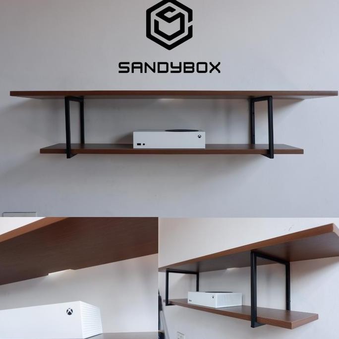 Rak Tv Tempel / Meja Tv Dinding / Rak Tingkat Panjang Co