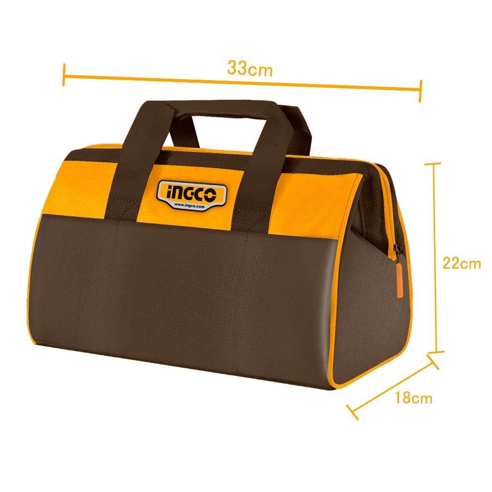 YZ (INGCO) - (SS) TAS PERKAKAS JINJING 13" (6 KANTONG) INGCO HTBG281328