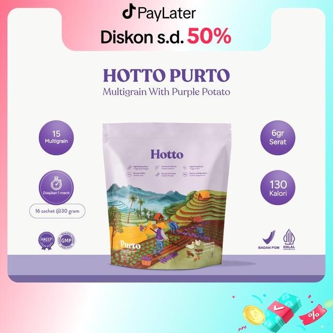 

Sale Hotto Purto 1 Pouch 16 Sachet | Superfood Multigrain Purple Potato Oat