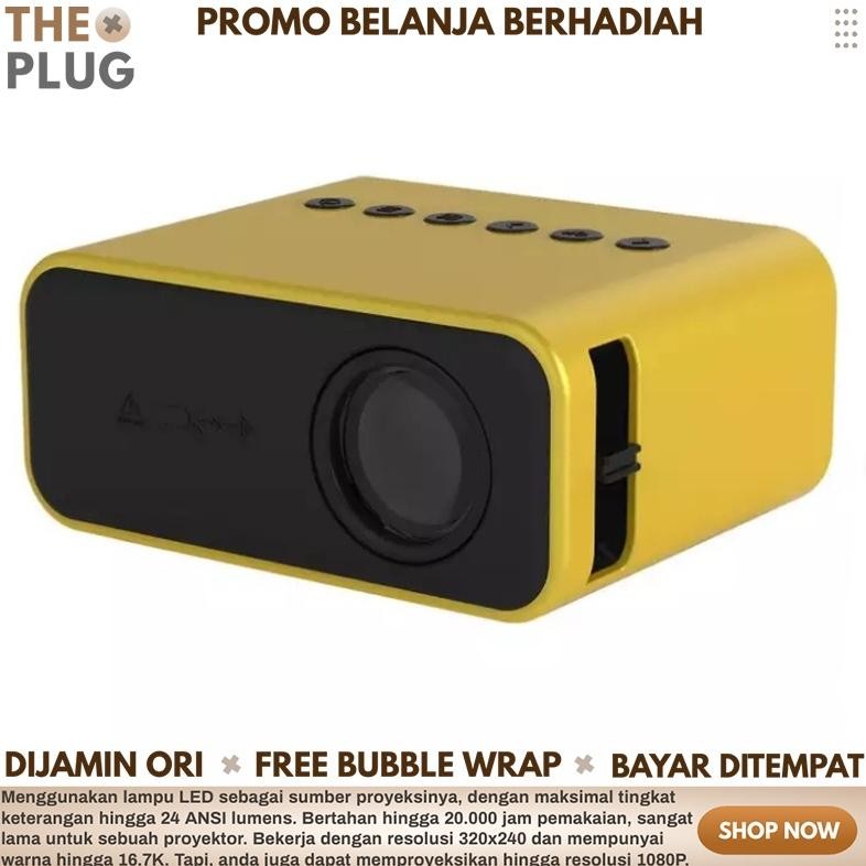 Projector Proyektor Layar Tancap 1080P Mini Portable LED Projector 24 ANSI Lumens