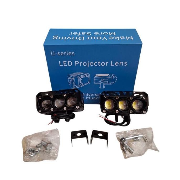 Lampu mini projie 3 mata escort lampu tembak 3 mata escort