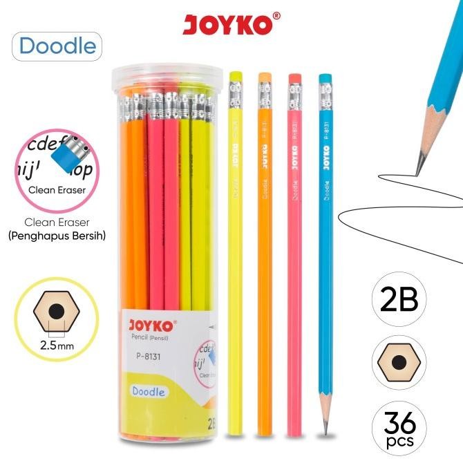

Pencil Pensil Joyko P-8131 2B 1 Drum 36 Pcs Doodle