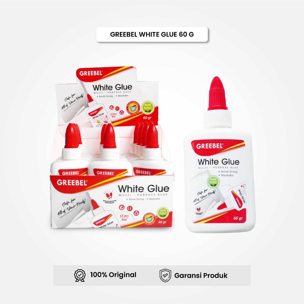 

Lem Kertas White Glue 60 Gram (60G/PCS) / Lem Kertas / Lem Putih / Lem Cair
