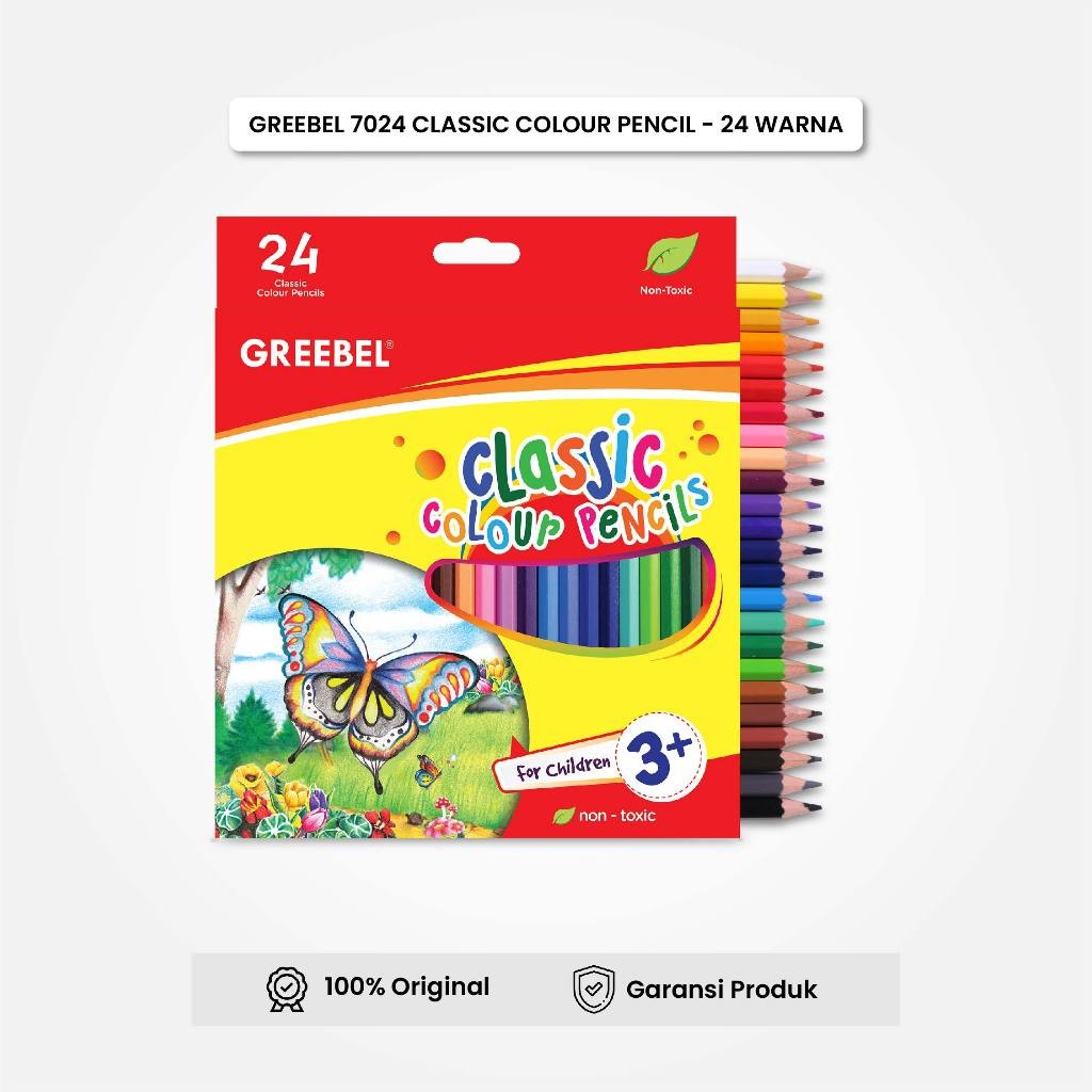 

Pensil Warna 24 Warna / Greebel Classic Colour 24 Warna (7024) / Coloring Pencil