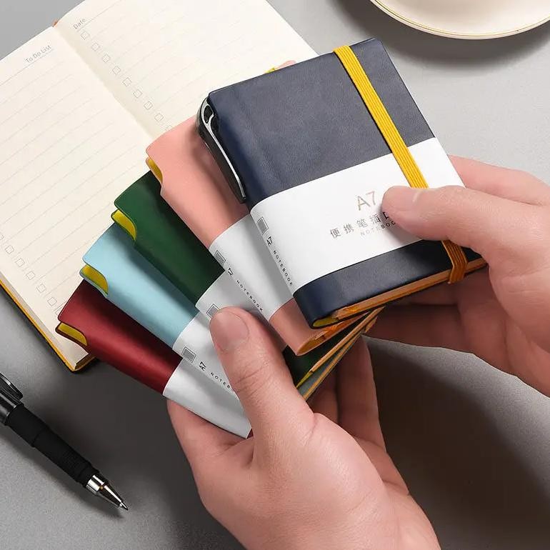 

200Page Notebook A7 Beautiful Pockets Mini Portable Notebooks Business Stationery Thick Female Small Journal For School Weekly