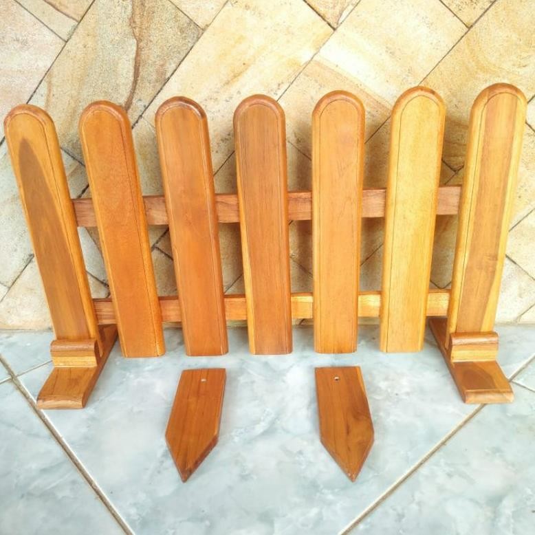 Pagar Dekorasi, Pagar Taman, Pagar Rumah Mainan Anak Kayu Jati 30 X 50 Cm Murah