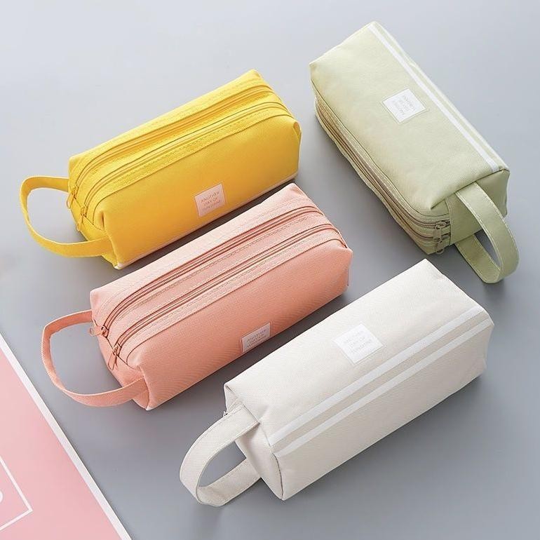 

Edf-62 Akb Kotak Pensil Dan Stationery Dual Zipper Dompet Pensil 2 Pouch Tempat Alat Tulis Perlengkapan Sekolah Dua Sisi Resleting
