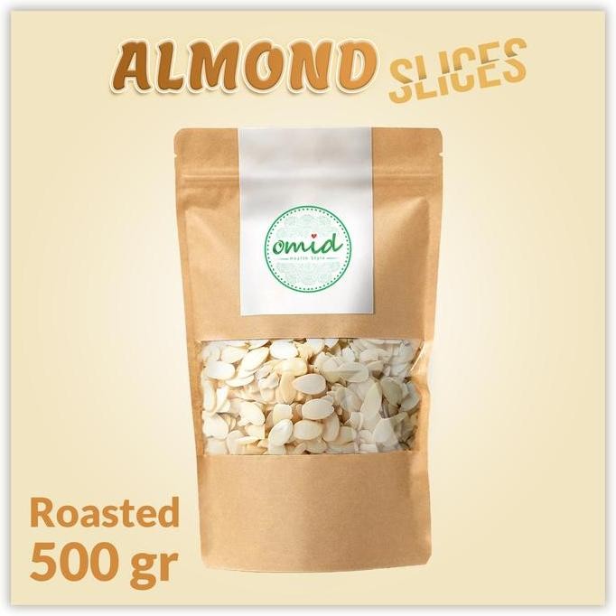 

Sale Roasted Almond Sliced (Kacang Almond Iris Panggang) 500Gr