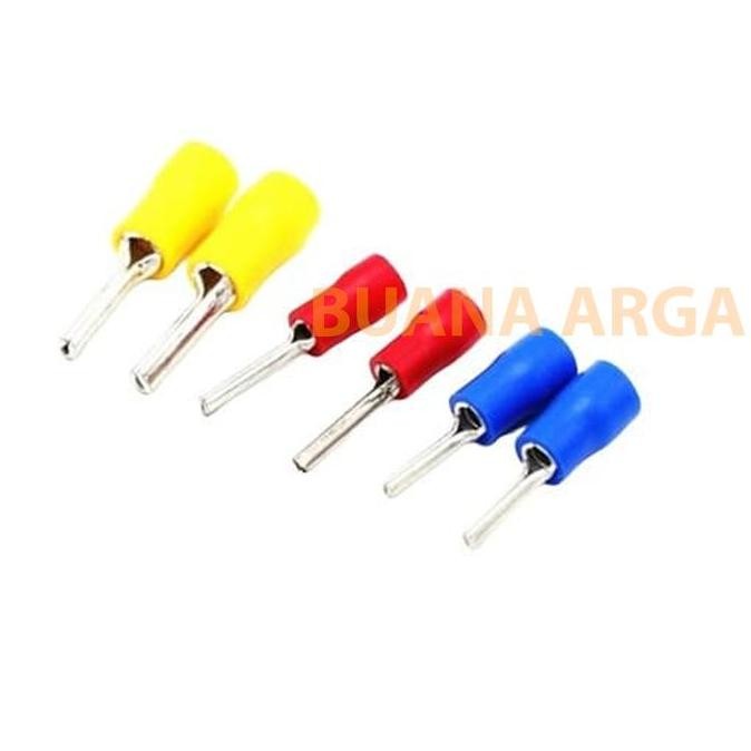Skun Pin Bulat/Skun Tusuk PTV-5.5-12 Merah Hitam Biru Kuning 6mm