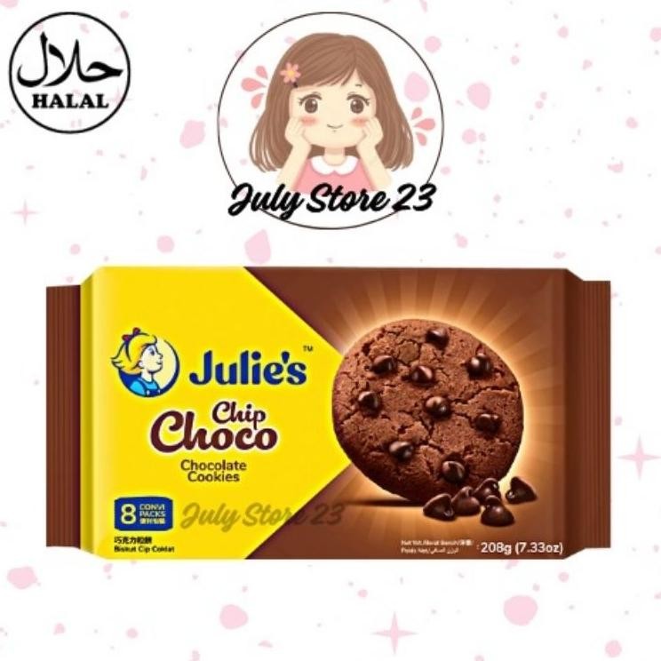 

Julie Choco Chip Chocolate Cooie 200 G Biuit Colat Julie