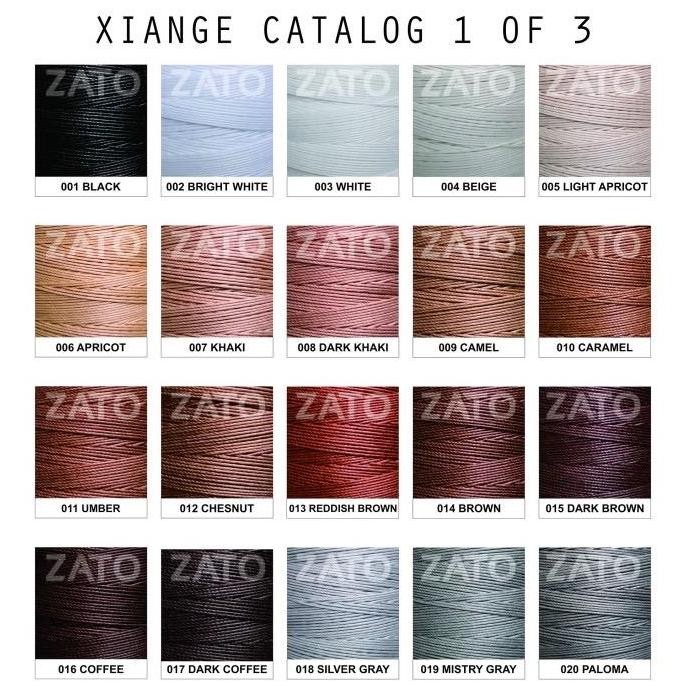 

baru 30# 0.38mm link ke 2 - xiange polyester wax threads - benang kulit