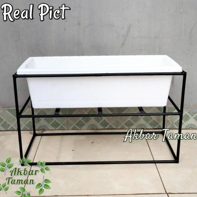 Promo Standing Pot Besi Panjang Satu Set Pot / Dudukan Pot Panjang Besi 10Mm