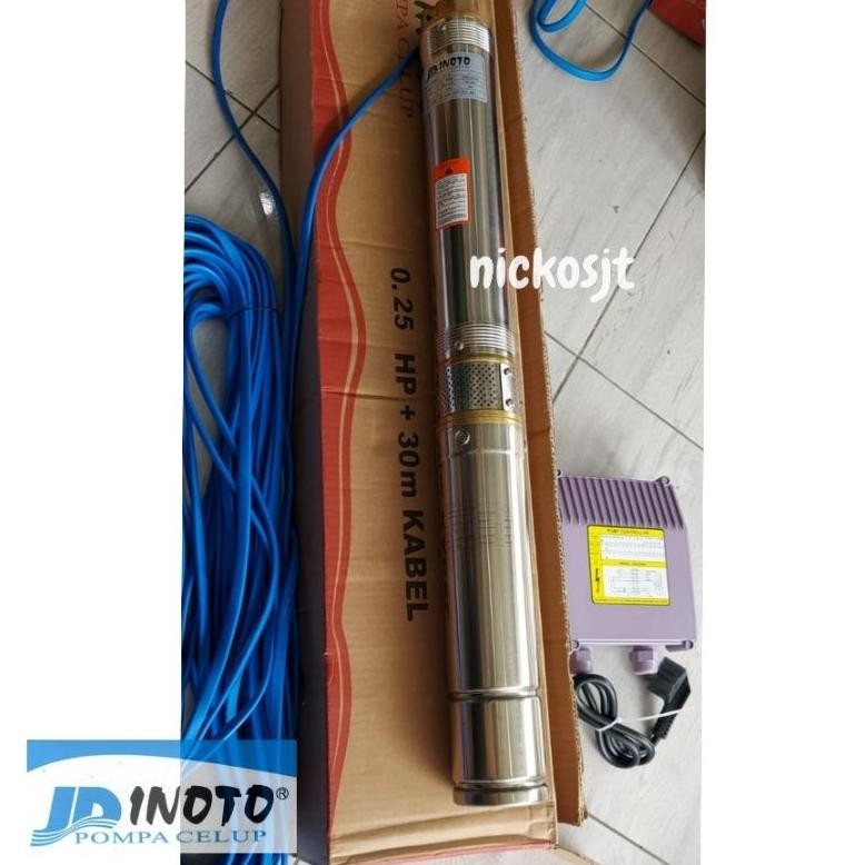 ready pompa celup inoto submersible sible 3in 3" + control box + kabel 0.25hp 0.33hp 0.5hp 0.75hp 1h