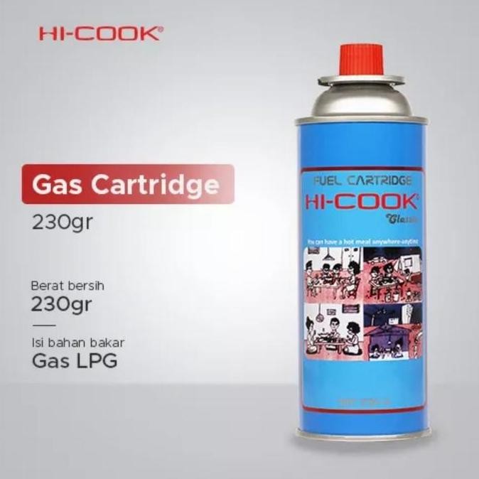 ><><><] Kaleng Gas HI COOK 230 Gram Untuk Refil Kompor Portable