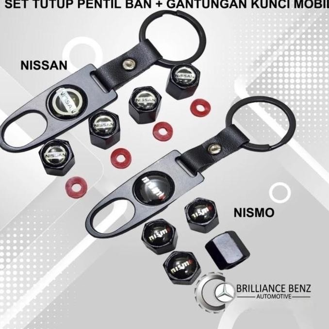 Tutup Pentil Ban + Gantungan Kunci Mobil Nissan Nismo Penutup Pentil Top Produckk