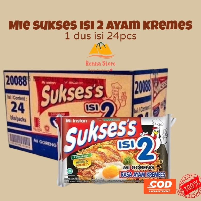 

SUKSES Mi Goreng & Kuah (1dus isi 24pcs) Ayam Kremes, Kecap, Geprek, Rendang, Soto, Kari Ayam, Ayam Bawang Noodles Food