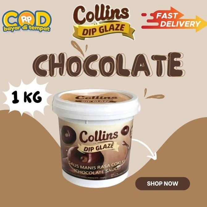 

HIW Collins Dip Glaze 1 Kg Varian Cokelat Topping Kue Donut Pisang