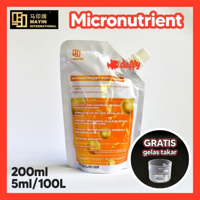 

Terlaris Mayin Micronutrient Supplement - Vitamin Ikan Hias Micro Nutrient