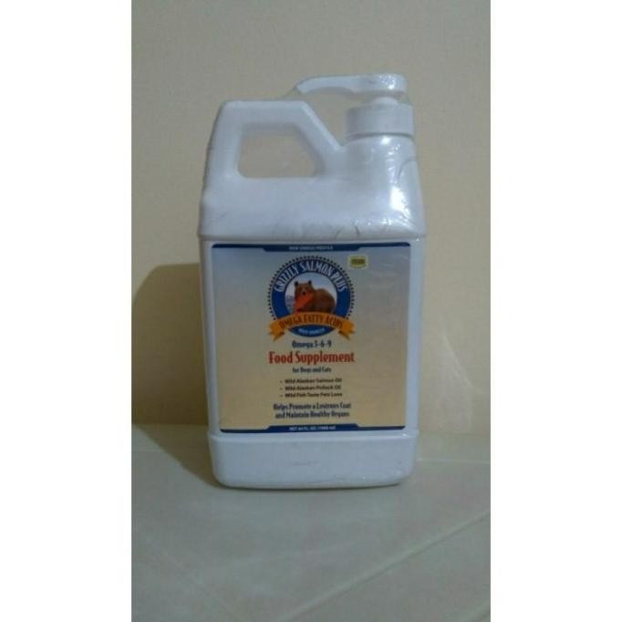 Terlaris Grizzly Salmon Plus Oil 64Oz Dog Vitamin Minyak Ikan Hewan Anjing