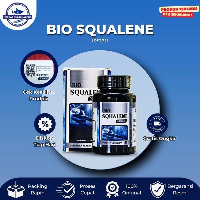

Terlaris Bio Squalene Softgel Asli Minyak Ikan Hiu - Suplemen Vitamin Pe Nyu Bur Seprema Atasi Sprema Encer Berkualitas