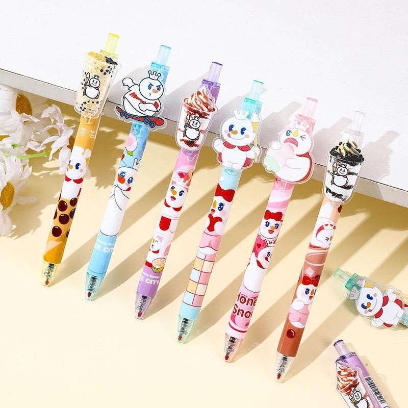 

Pulpen Mekanik Lucu Gel 0.5Mm Kartun 3D Blackpink Bts Sanrio Mymelody Kuromi Cinnamoroll Tinta Hitam