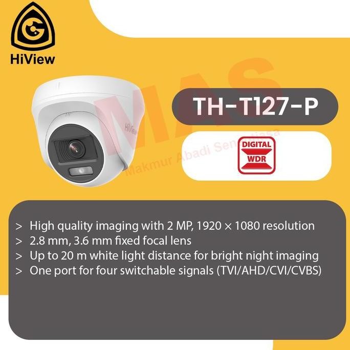 CAMERA CCTV HIVIEW TH-T127-P Colorvu Indoor Camera