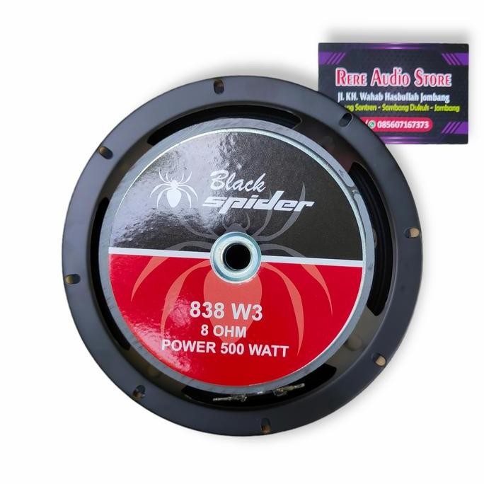 Speaker Blackspider 838 W3 8" 8In 8 Inch Black Spider Spiker Middle New Stok