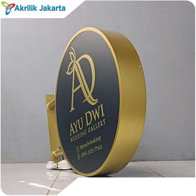 Terjangkau Neon Box Bulat Diameter 80Cm - 2Sisi