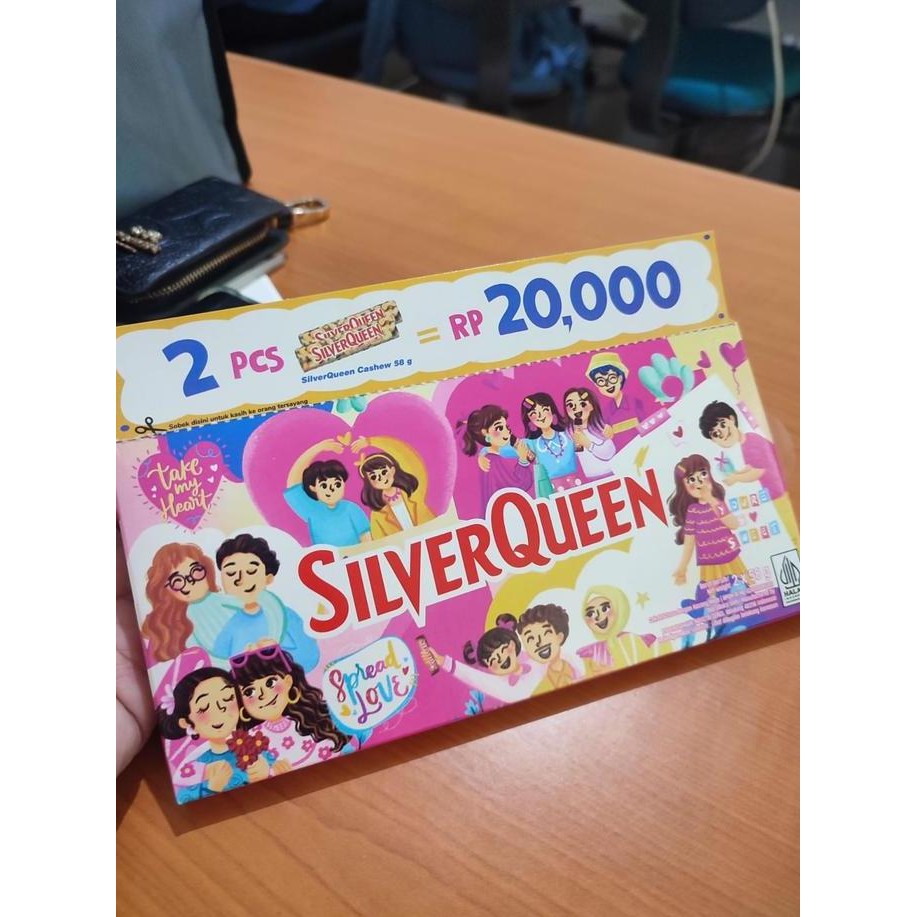 

HIW 5PACK ISI 2(10BATANG) COKELAT SILVERQUEEN CASHEW 55GR SPECIAL EDITION/ COKELAT