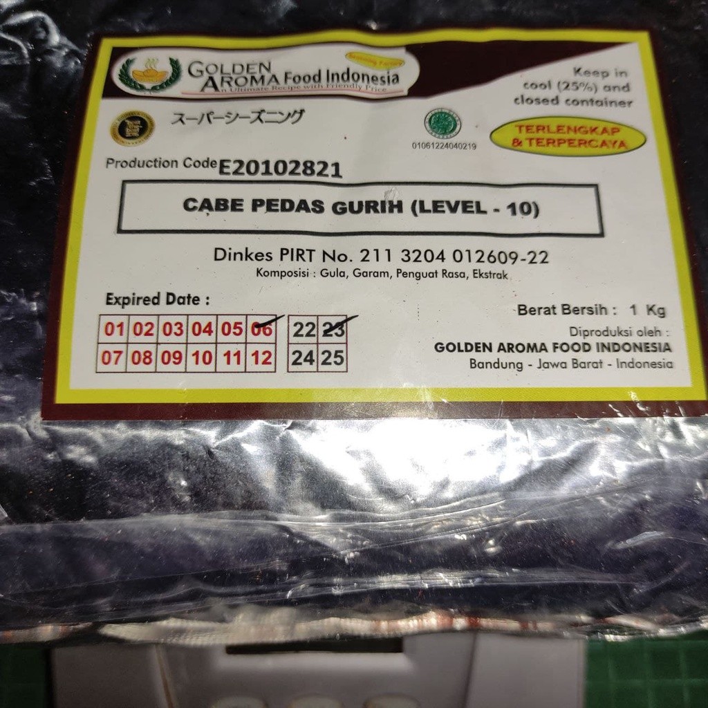 

Ay00! CABE PEDAS GURIH LEVEL 10 1 KG UNTUK JAMBU KRISTAL / AYAM SHIHLIN / TAHU BULAT / TAHU CRISPY /