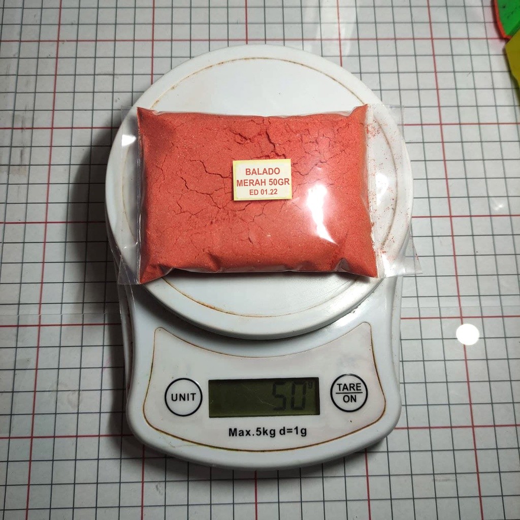 

BUMBU TABUR 50G REPACK RASA BALADO MERAH HALAL, DIJAMIN ENAK DIMAKAN