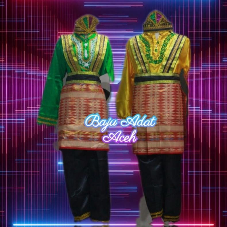Ready Baju Adat Aceh Dewasa // Tari Saman Aceh (Pria/Wanita )