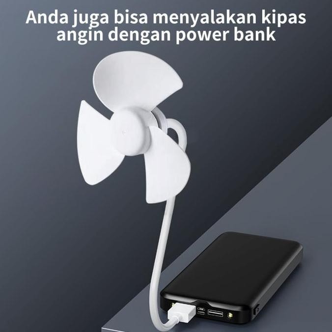 Garansi 10 tahun Lampu kipas angin gantung plafon Kipas senyap mini USB E27 berputar 360 kipas kecil