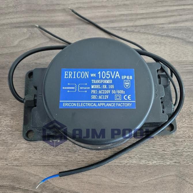 HARGA DISC - Trafo Lampu Kolam Renang Ericon / 105 Watt 12 Volt