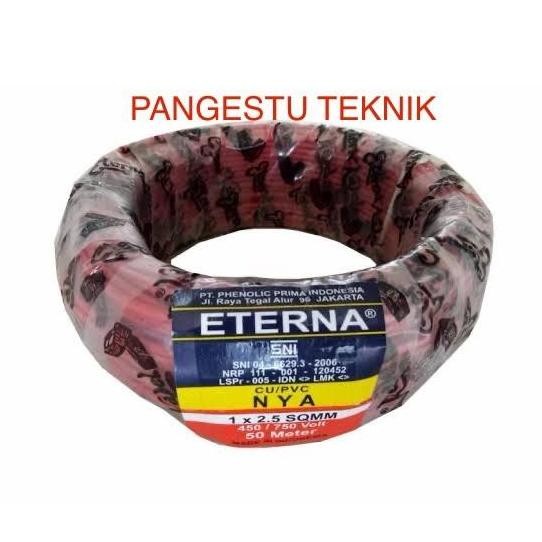Kabel NYA 2,5 mm Merah ETERNA / 50 Meter / NYA 2.5 mm