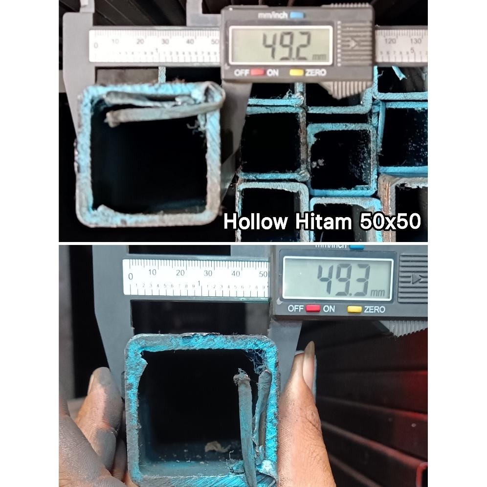 NEW BESI HOLLOW HITAM 5 cm (50x50) x 6 meter, Tebal 1.4mm 1.7mm 1.8mm 2.0mm 2.3mm 2.7mm 3.0mm / HOLO