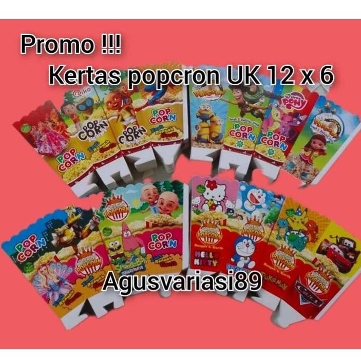 

Berkualitas Kertas Popcron Uk 12 X 6 Cm // Kemasan Popcron 12 X 6 Cm // Wadah Popcorn Ukuran 12 X 6 Cm Promo