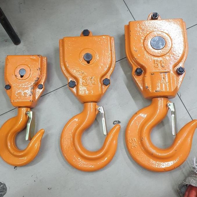 . Hook Bawah Chain Hoist Elektrik 2T 3T 5T Ton / Hook Hoist 2 Jalur